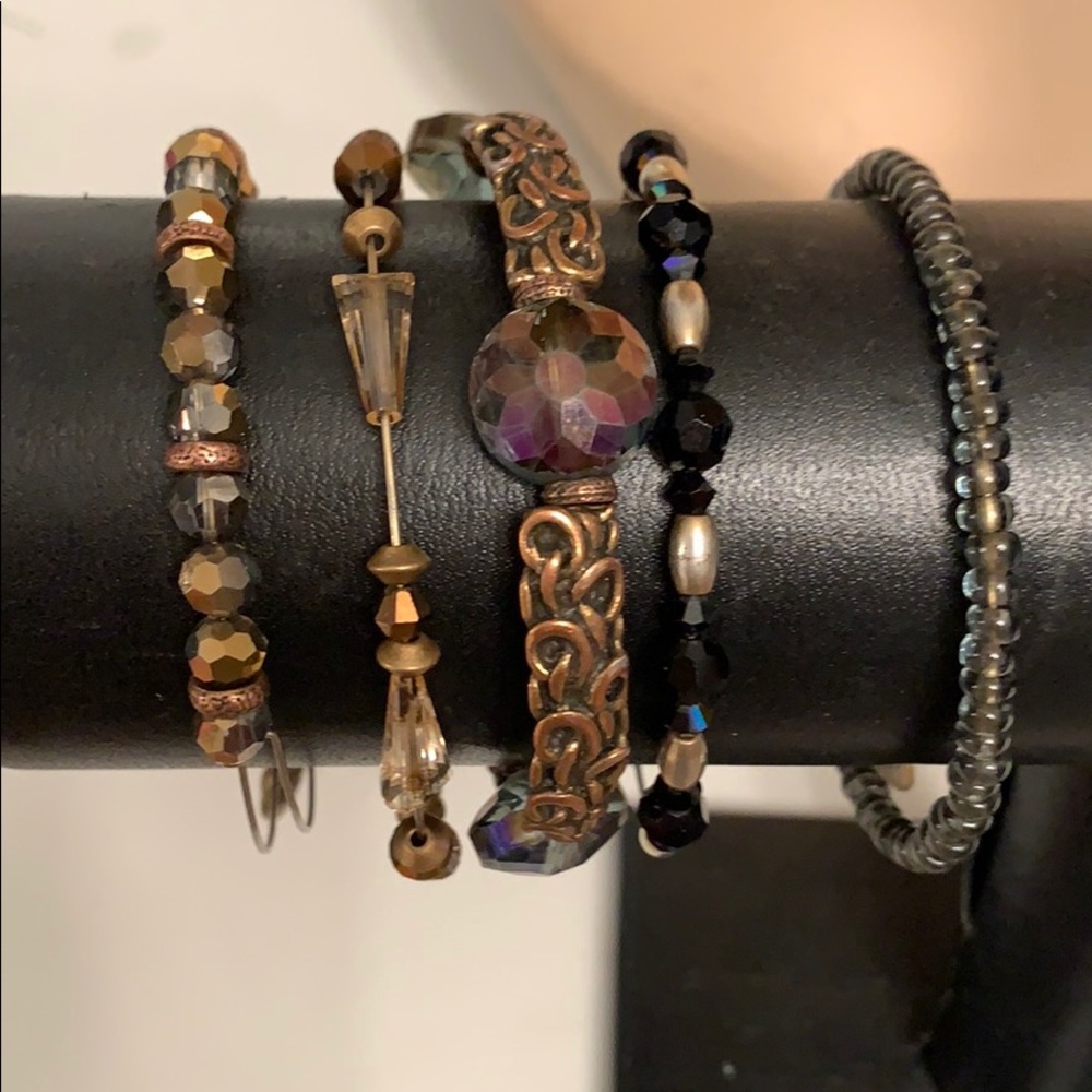 Alex & Ani gold tone bracelets